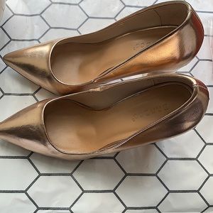 Gold 3 1/2 inch Chunky Heels  day/night